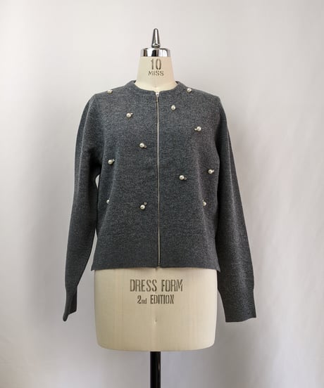 PEARL BIJOU ZIP CARDIGAN
