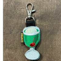 シュールな刺繍ワッペンキーホルダー(F−76メロンソーダ)