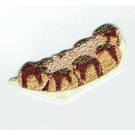シュールな刺繍ワッペンキーホルダー(F−98たこ焼き)