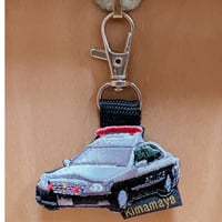 シュールな刺繍ワッペンキーホルダー(V-030パトカー)