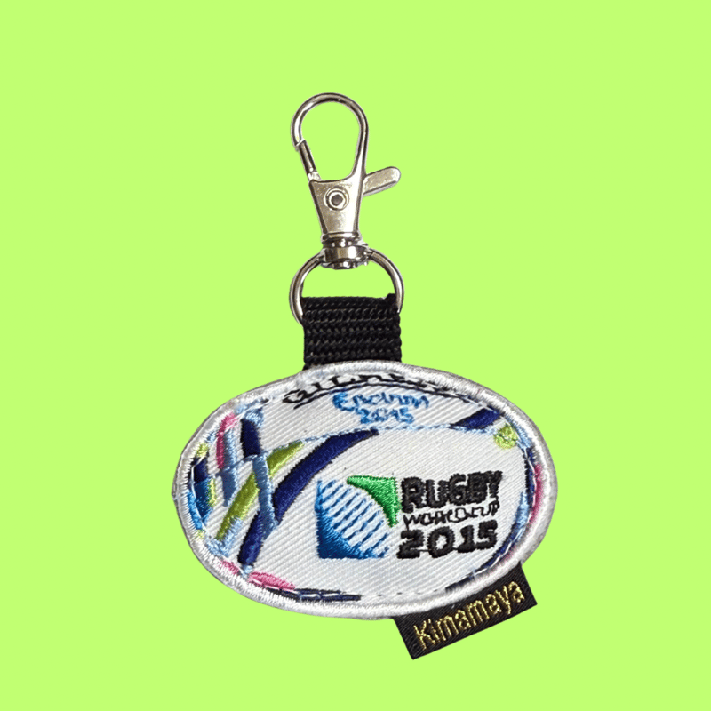 リボーン 刺繍ワッペン キーホルダー 獄寺 シュールな刺繍ワッペンキーホルダー(ラグビー) | Kimamaya