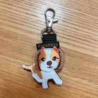 シュールな刺繍ワッペンキーホルダー(A−015シーズー)