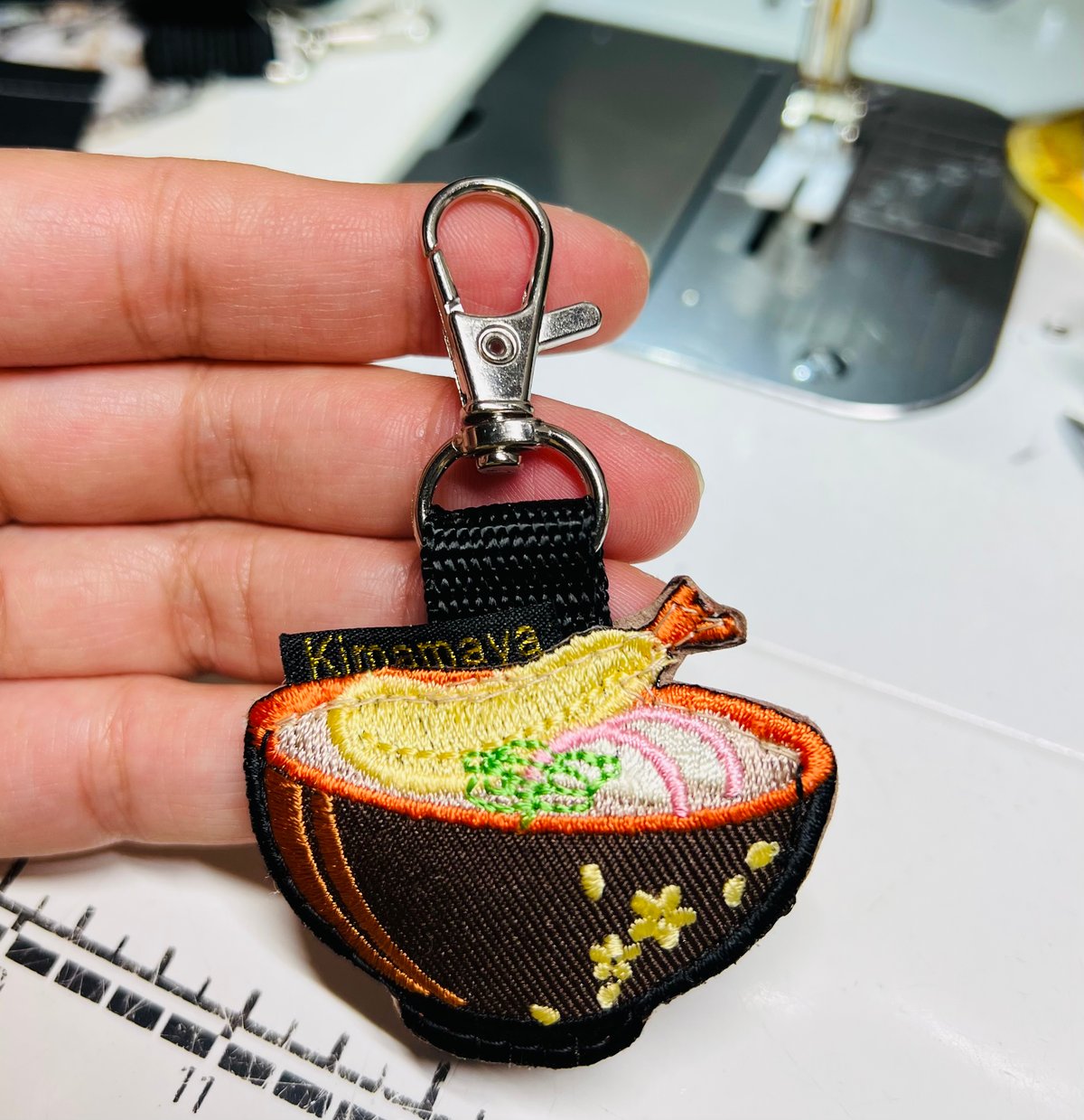 ファイブスター物語　キーホルダー　ワッペン　アマテラス　ラキシス　絶版　非売品 シュールな刺繍ワッペンキーホルダー( 天ぷらそば) | Kimamaya T&K's STORE