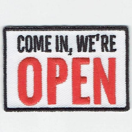 シュールな刺繍ワッペンキーホルダー(G−114OPEN)