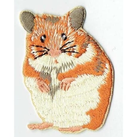 シュールな刺繍ワッペンキーホルダー(A−008ハムスター)