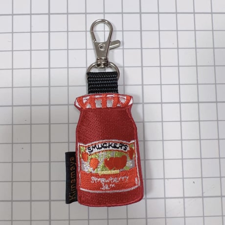 シュールな刺繍ワッペンキーホルダー(F−018ジャム )