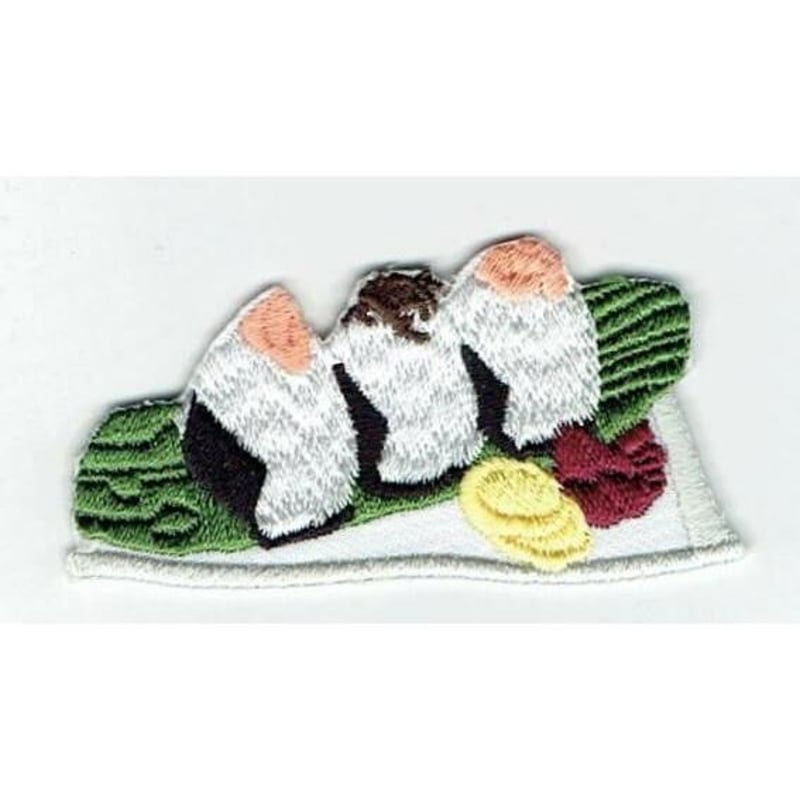 シュールな刺繍ワッペンキーホルダー(F−93おにぎり) | Kimamaya T&K's
