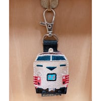 シュールな刺繍ワッペンキーホルダー(V-010特急電車)