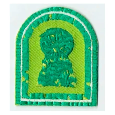 シュールな刺繍ワッペンキーホルダー( G-154 古墳)
