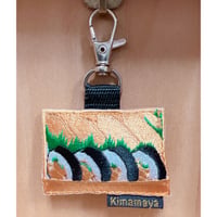 シュールな刺繍ワッペンキーホルダー( F-053助六寿司)