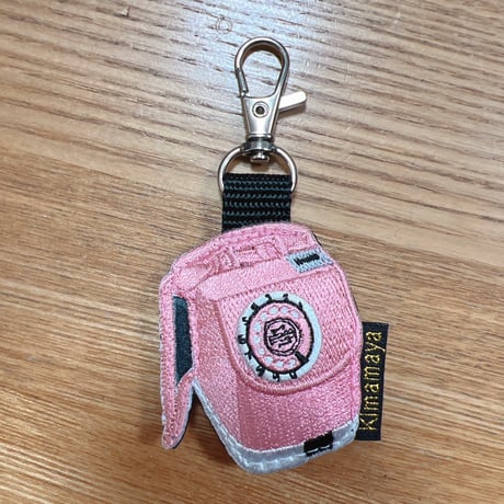 シュールな刺繍ワッペンキーホルダー(G−031公衆電話ピンク)