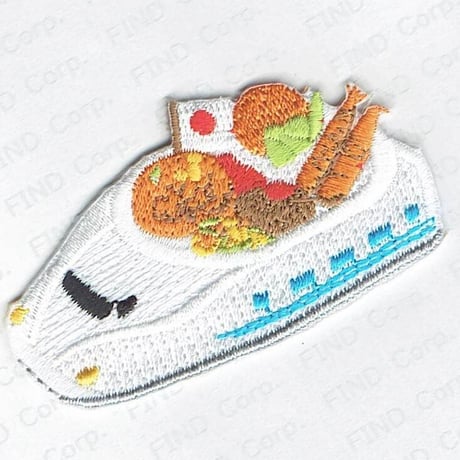 シュールな刺繍ワッペンキーホルダー(F−123お子様ランチ)