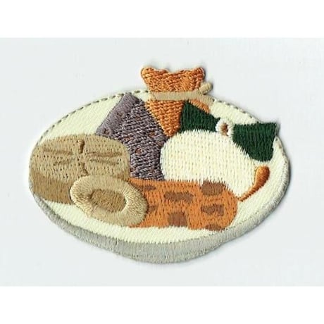 シュールな刺繍ワッペンキーホルダー(F−99おでん)