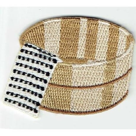 シュールな刺繍ワッペンキーホルダー(G−119風呂桶)