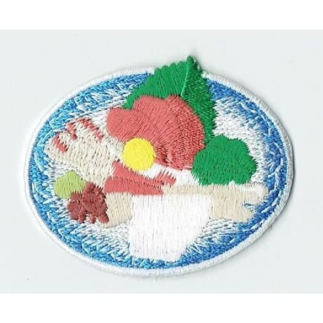 シュールな刺繍ワッペンキーホルダー(F−52刺身)