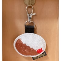 シュールな刺繍ワッペンキーホルダー( F-094カレーライス)