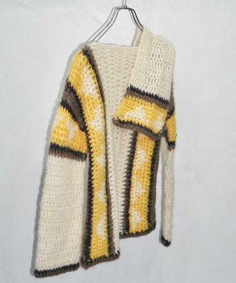 90s made in Italy handmade wool knit with neck warmer