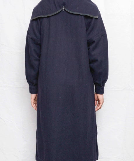 50s vtg daniel hechter reversible sailor long coat