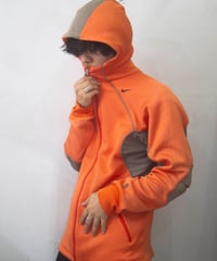 00s NIKE orange tech poly hood jacket