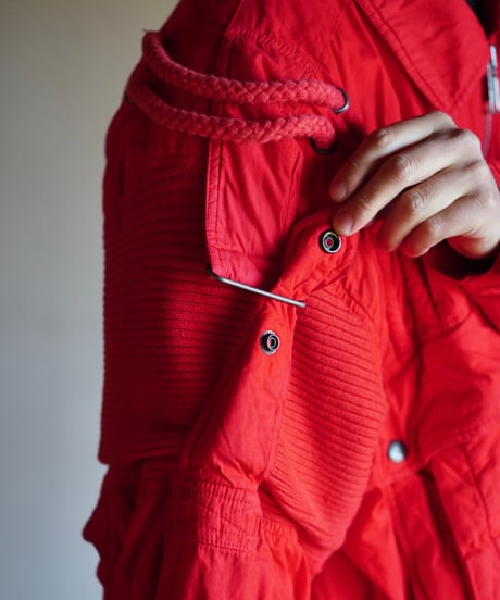 80s vtg Gleeman HOMME rope design jacket (red)