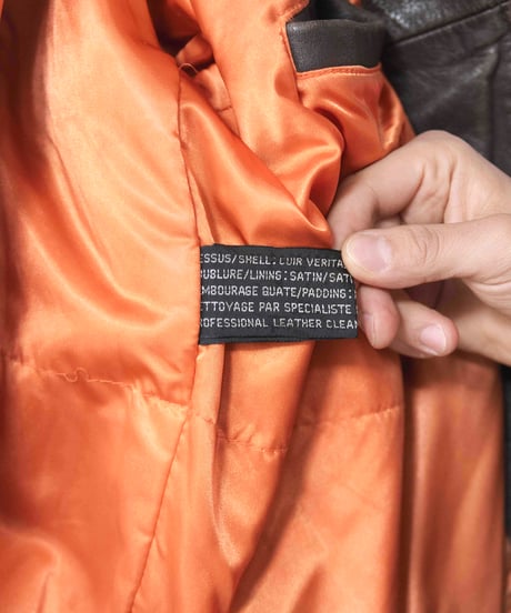 80-90s CHEVIGNON leather bomber jacket