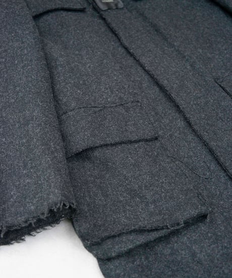 00s 291295=HOMME cutoff design wool coat