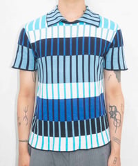 KENZO HOMME multi color knit polo