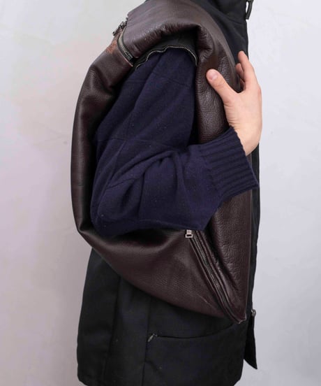 GIANFRANCO FERRE leather docking detachable jacket
