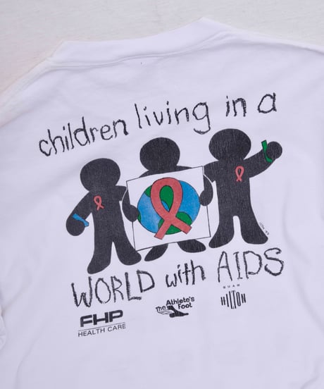 90s vtg AIDS WALK graphic Tee
