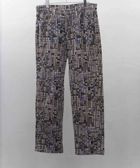 geometric crazy pattern corduroy pants