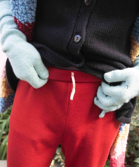 90s ACT3 knit pants (red)