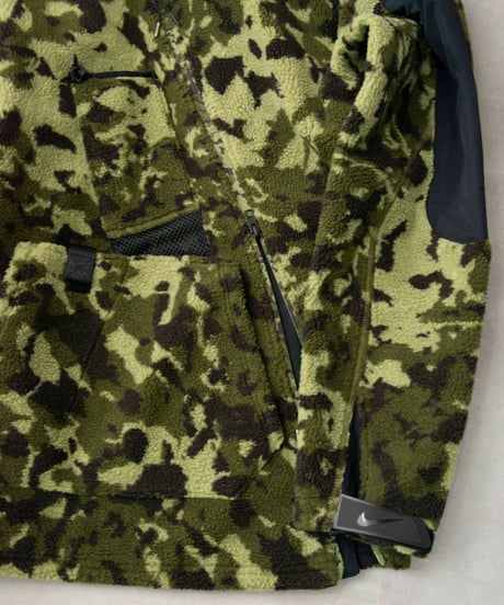 NIKE × MATTHEW M WILLIAMS diagonal zip fleece camo jacket