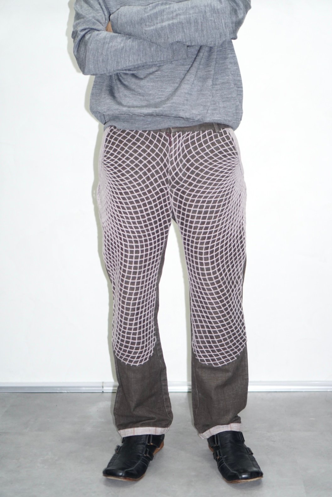 BLESS N°28 net-web check trousers | PURITY BLESS N°28 net-web check trousers | PURITY