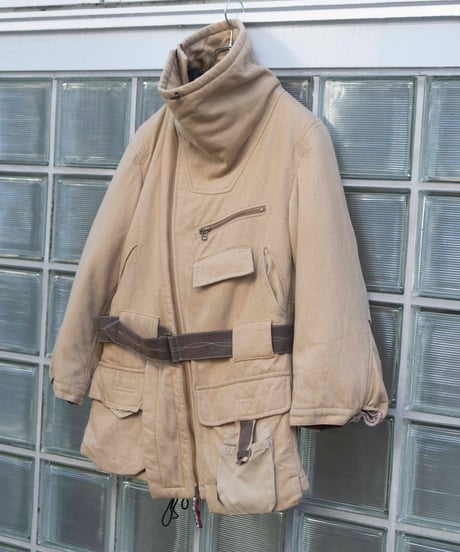 MARITHE FRANCOIS GIRBAUD diagonal zip padded jacket
