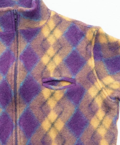 00s A.P.C argyle wool felt jacket