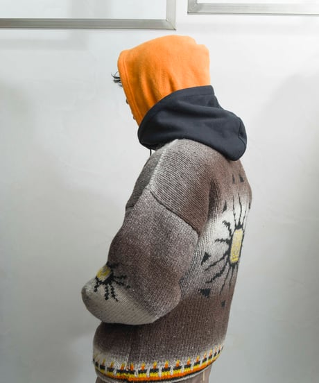 80s vtg sun pattern ecuador knit
