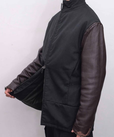 GIANFRANCO FERRE leather docking detachable jacket