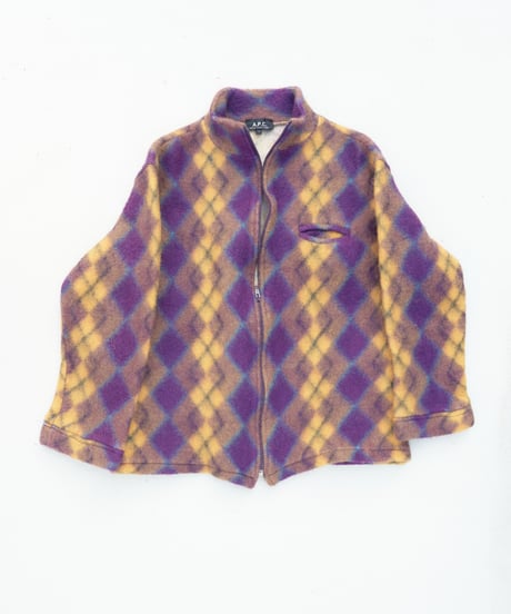 00s A.P.C argyle wool felt jacket