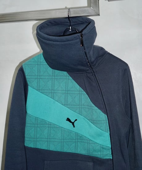 PUMA diagonal zip hi-neck sweat