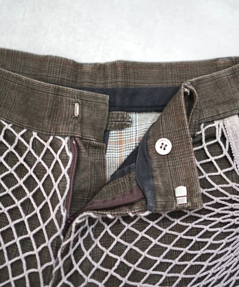 BLESS N°28 net-web check trousers | PURITY 