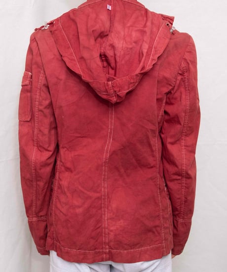 00s DIESEL after dye cotton/linen tech jacket