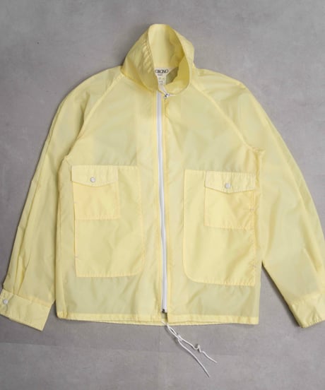 70s vtg sheer nylon jacket (lemon yellow)