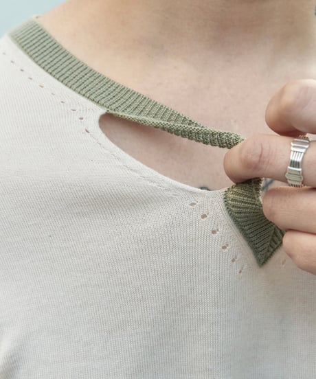 KRIS VAN ASSCHE twisted neck knit