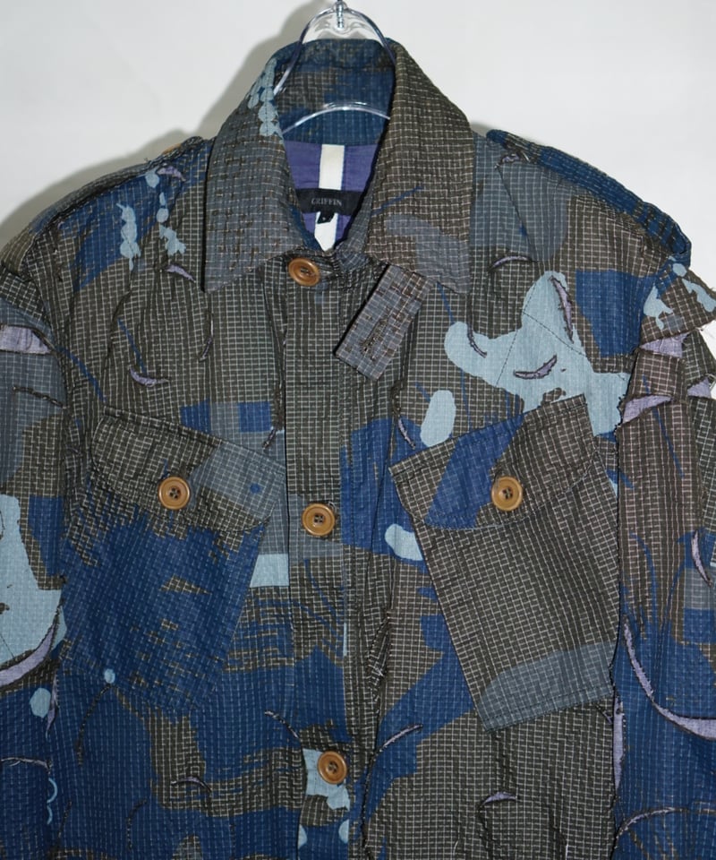 Griffin blade-cut camouflage shirts jacket | PU