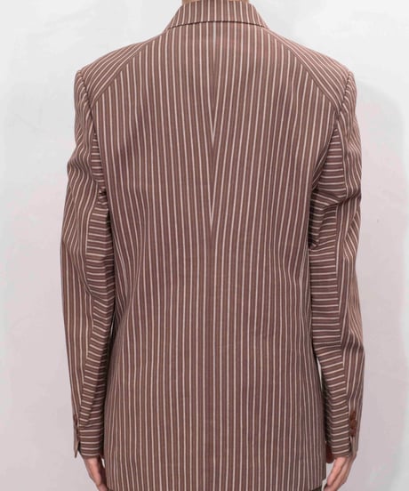 Cabbeen gimmick stripe tailored jacket