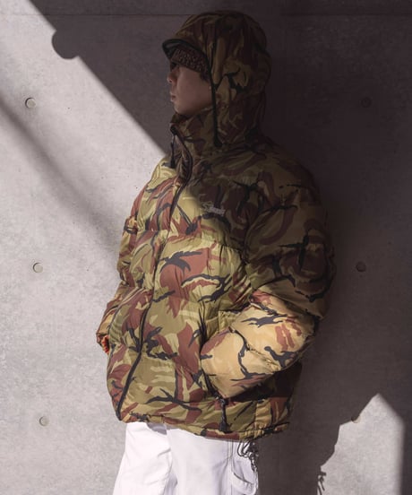 90s Bear USA camouflage down jacket (reversible)