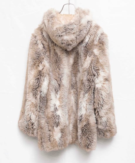 50s white stag fur coat