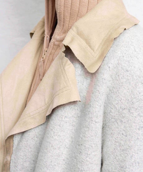 N. Hollywood switching design felt suede coat