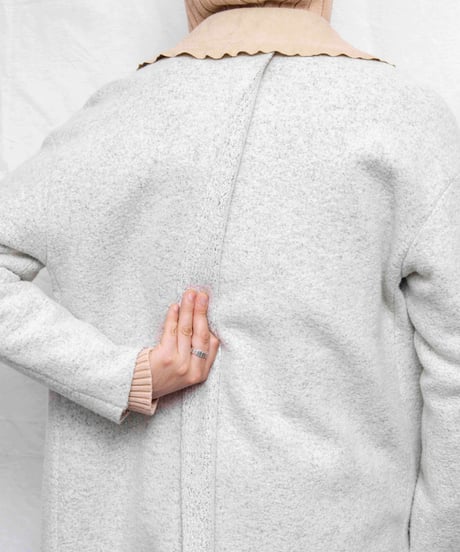N. Hollywood switching design felt suede coat