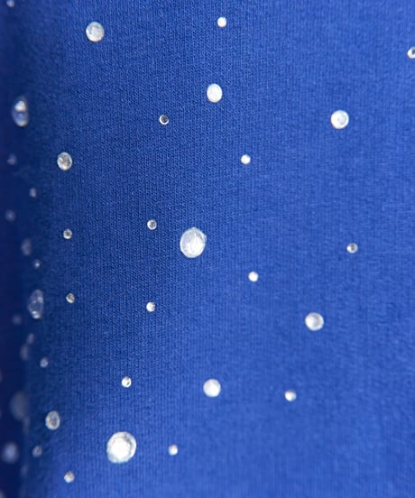 spangle zip-up hoodie